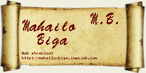 Mahailo Biga vizit kartica